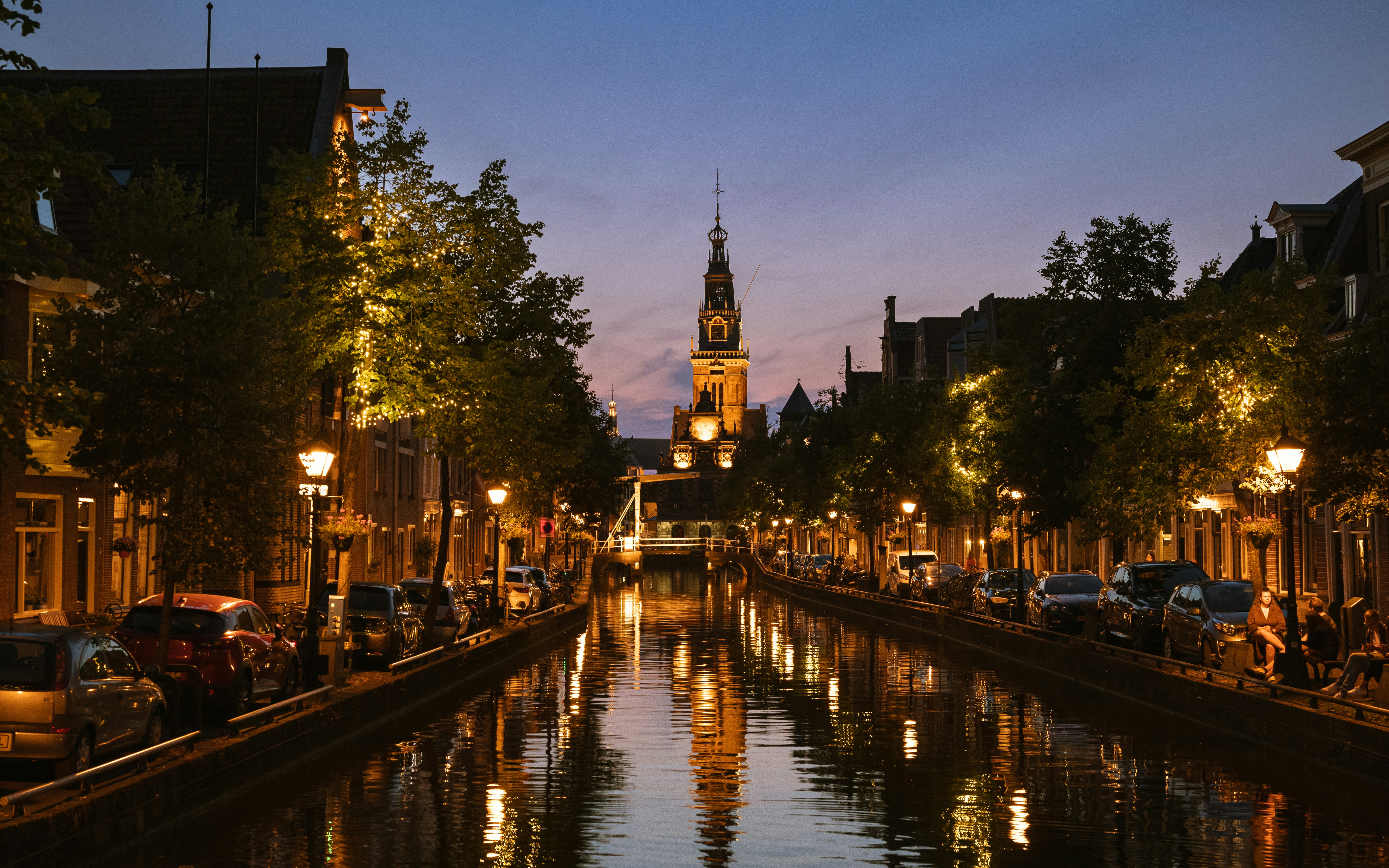 Alkmaar � kanal og Waagtoren